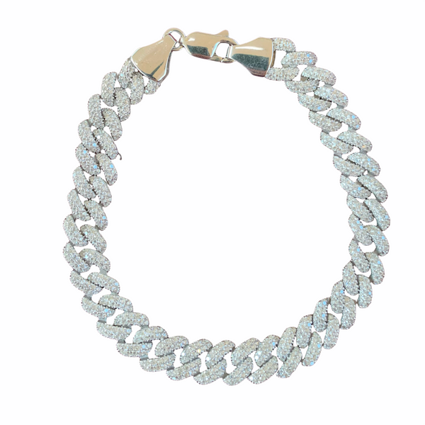 Men’s Women's Classic Cuban Link Chain Bracelet – 925 Sterling Silver