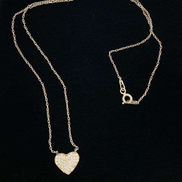 Single Small Heart Sterling Silver Necklace