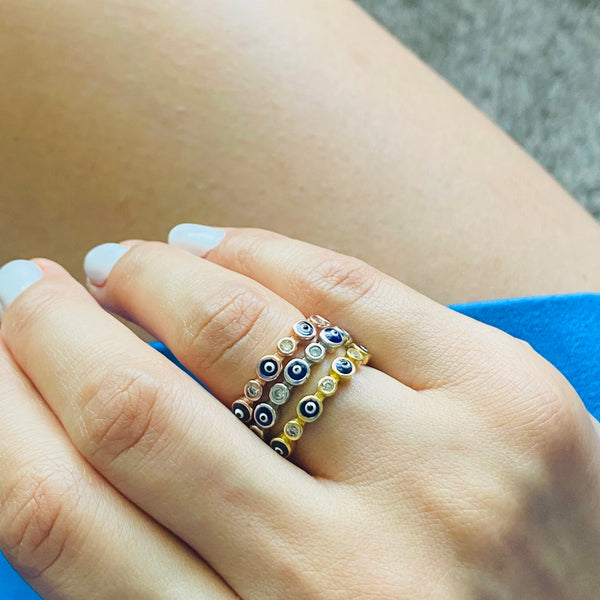 Multiple Evil Eye Ring