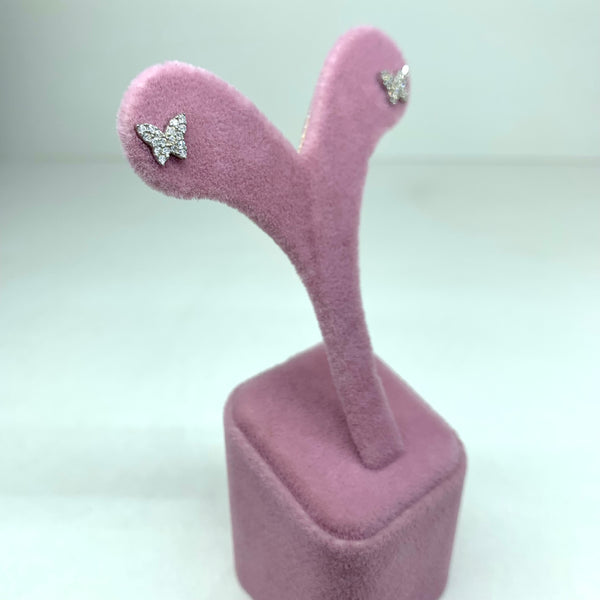 Mini Butterfly Sterling Silver Earrings