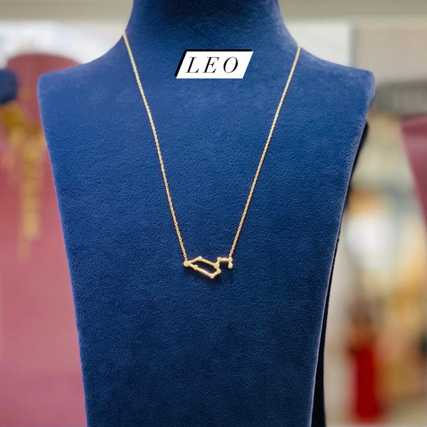 New Trendy Zodiac Sign Sterling Silver Necklace