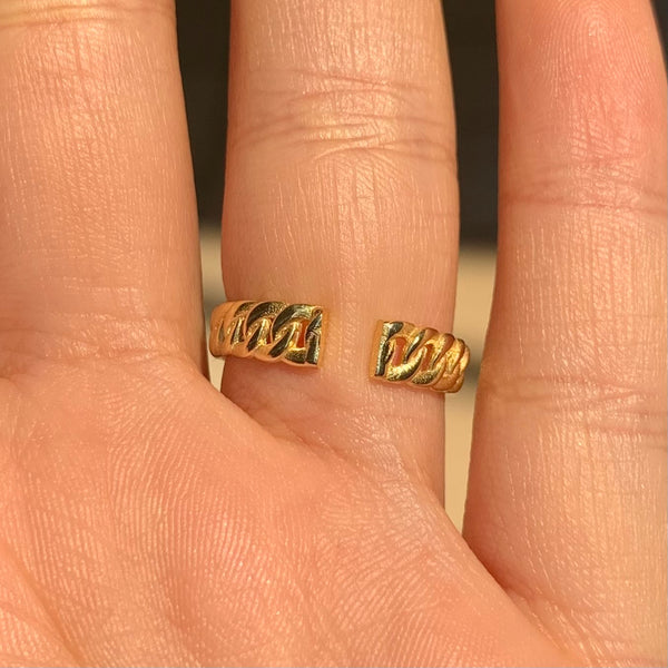 Thick Butterfly Sterling Silver Ring