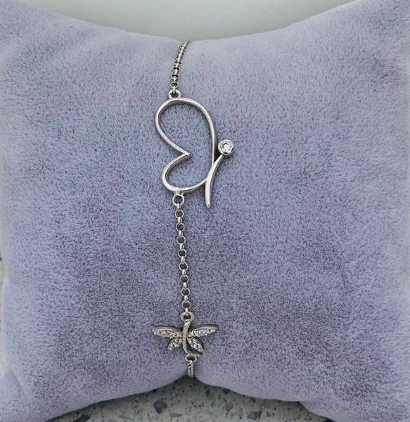 Modern Butterfly Sterling Silver Bracelet
