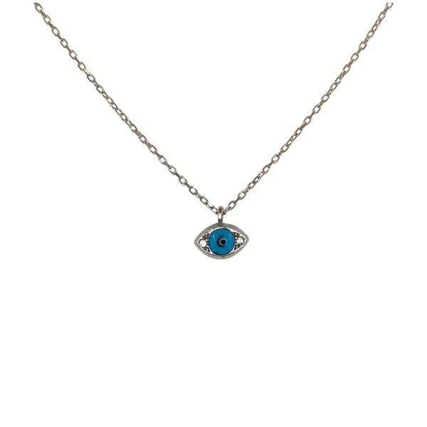 Mini Evil Eye Sterling Silver Necklace