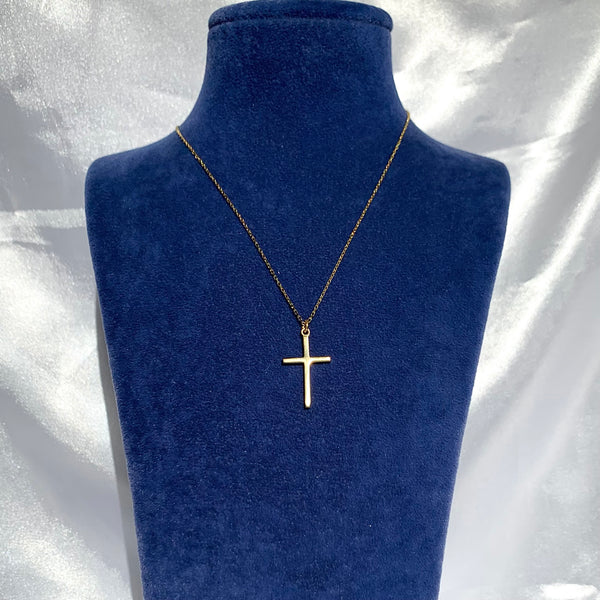 Simple Cross Sterling Silver Necklace