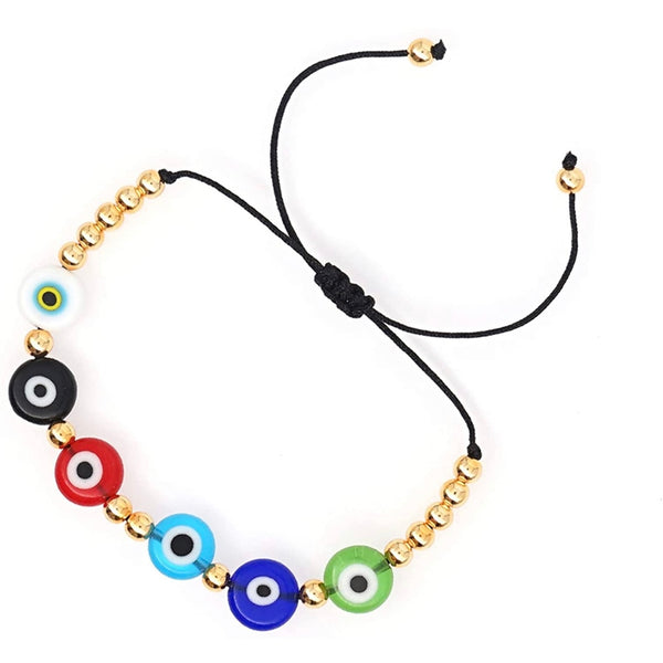 Multicolor Evil Eye Adjustable Protection Bracelet Red String Bracelet