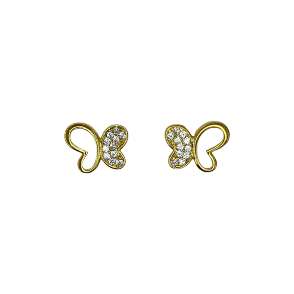 Butterfly Stud Sterling Silver Earrings