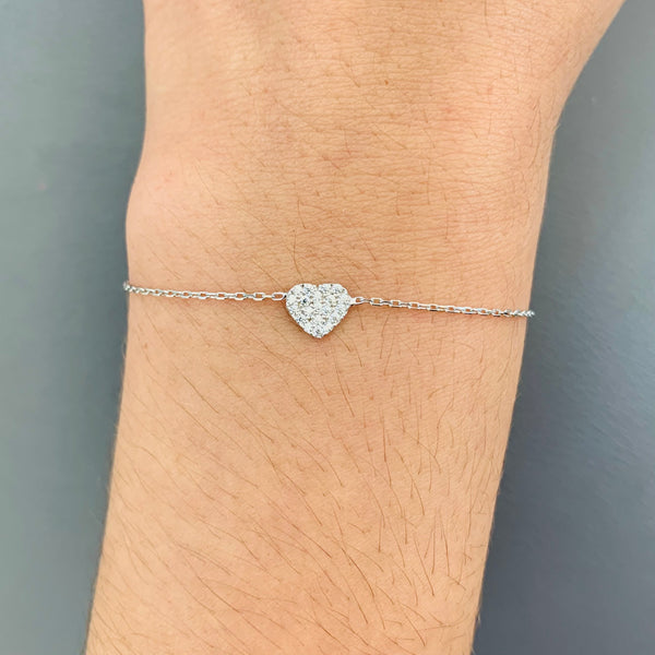Tiny Heart Sterling Silver Bracelet