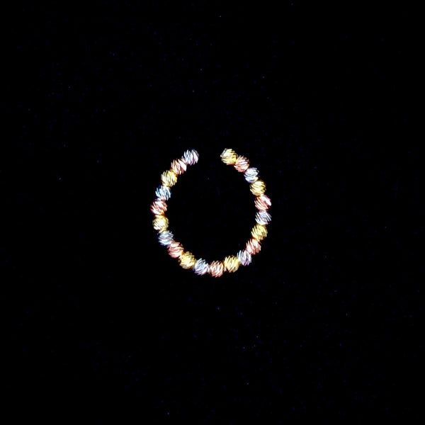 Triple Color Stylish Sterling Silver Ring