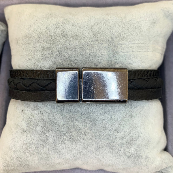 Cool Multiple Strips Leather Bracelet