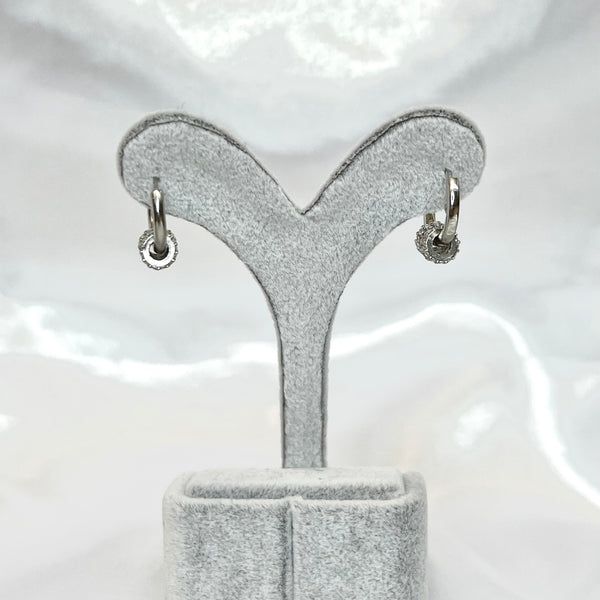 Stylish Huggie Hoops Sterling Silver Earrings