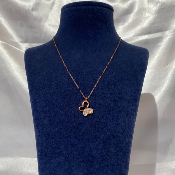 Single Butterfly Sterling Silver Necklace