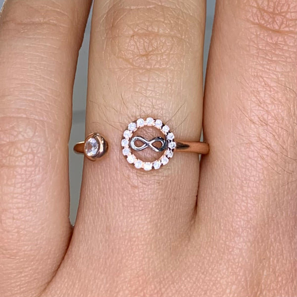 Mini Circular Infinity Sterling Silver Ring