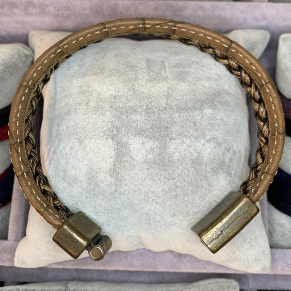 Double Strips Leather Bracelet