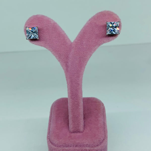 Square Sterling Silver Stud Earrings