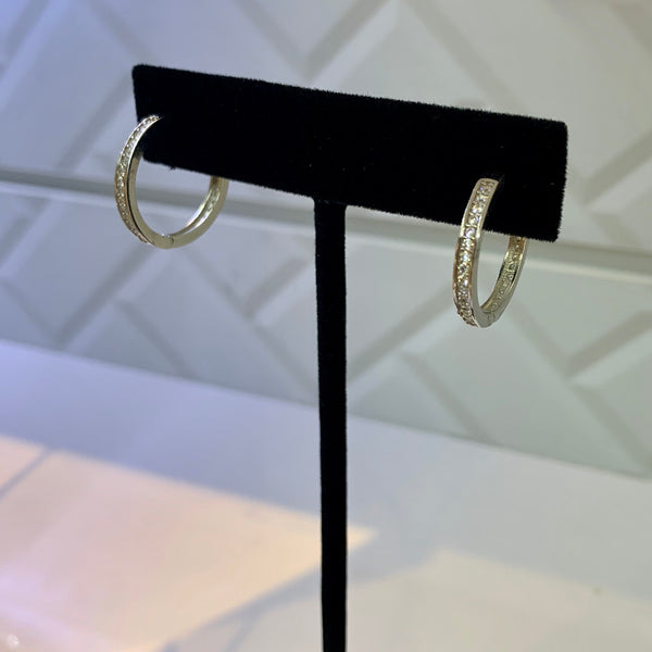 Medium Sterling Silver Hoops Earrings