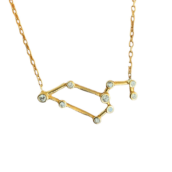 New Trendy Zodiac Sign Sterling Silver Necklace