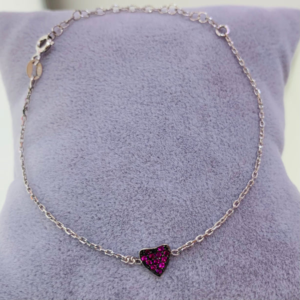 Tiny Heart Sterling Silver Bracelet