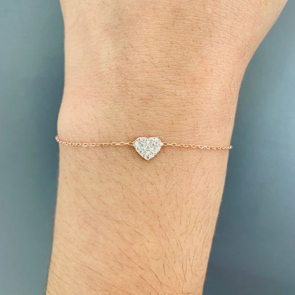Tiny Heart Sterling Silver Bracelet