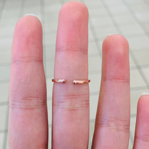 Rose Gold Plated Mountain Shape Sterling Silver Ring