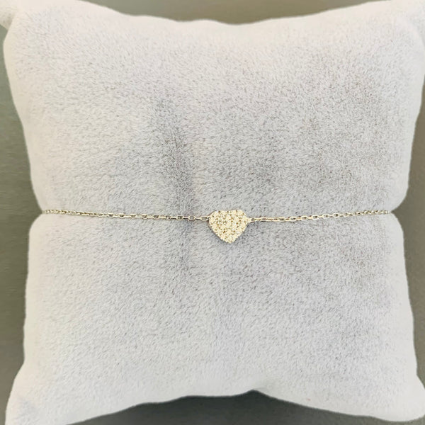 Tiny Heart Sterling Silver Bracelet