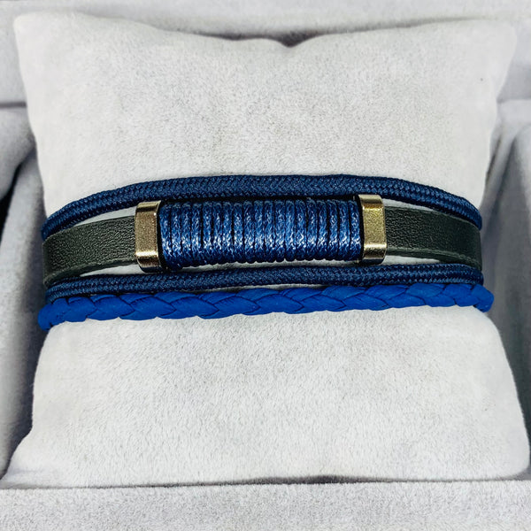 Cool Multiple Leather Men Bracelet