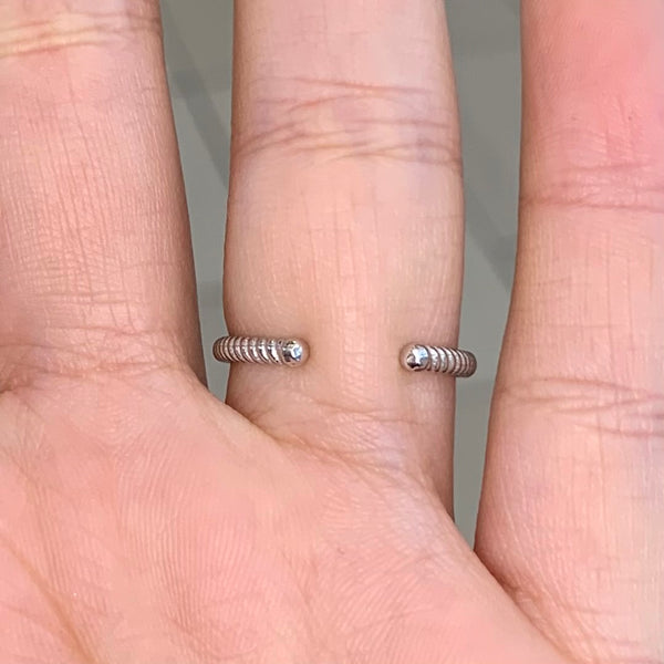 Mirror Heart Shape Sterling Silver Ring