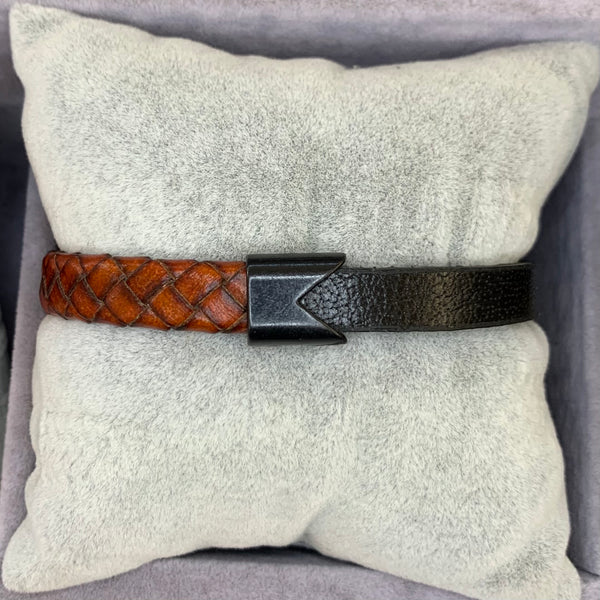 Half and Half Leather Bracelet