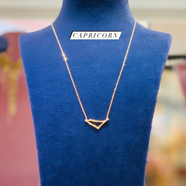 New Trendy Zodiac Sign Sterling Silver Necklace
