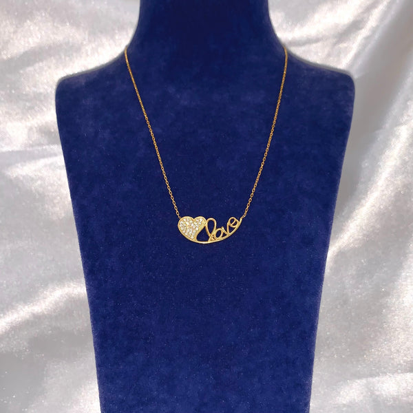 LOVE Heart Sterling Silver Necklace