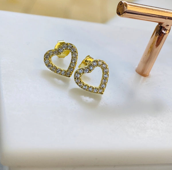 Tiny Heart Stud Earrings