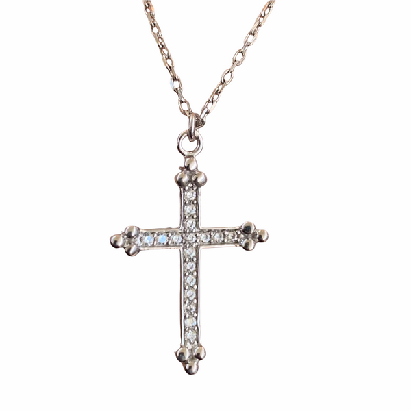 Modern Big Cross Sterling Silver Necklace