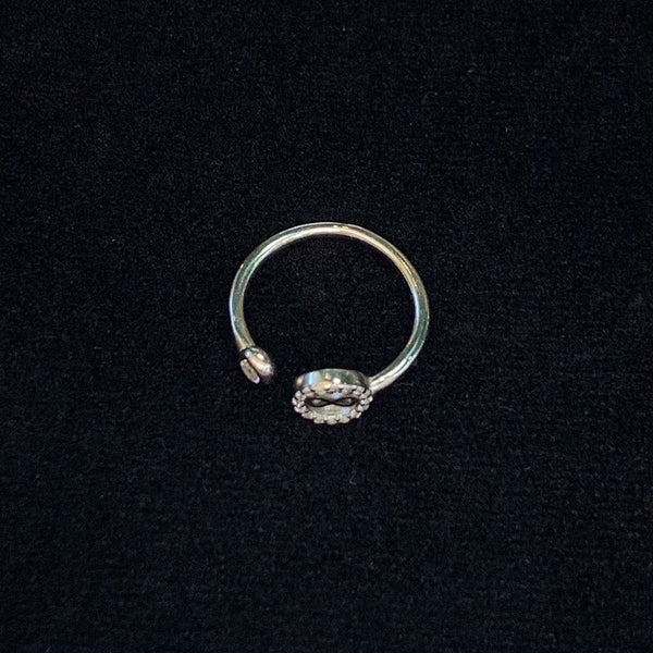 Mini Circular Infinity Sterling Silver Ring