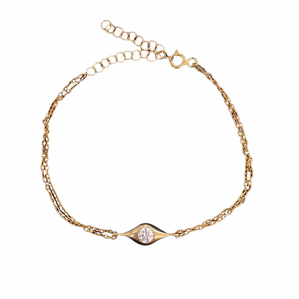 Dainty Small Eye Shape Crystal Bracelet
