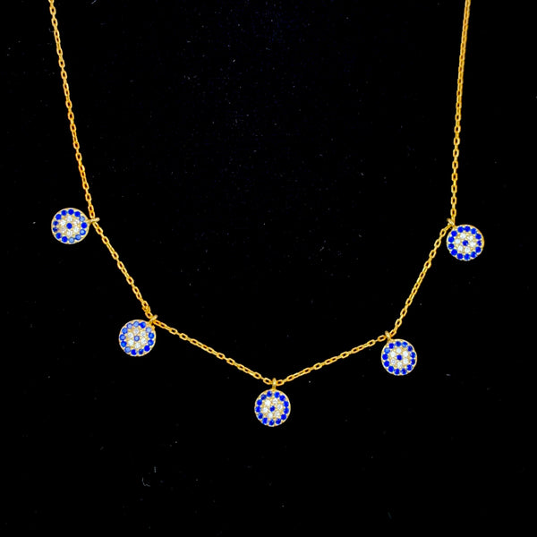 Multiple Evil Eye Crystal Necklace