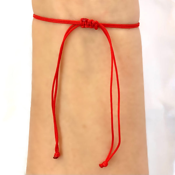 Mini Evil Eye Adjustable String Bracelet Red and Black String Evil Eye