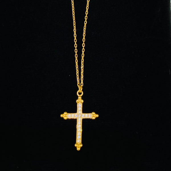 Modern Big Cross Sterling Silver Necklace