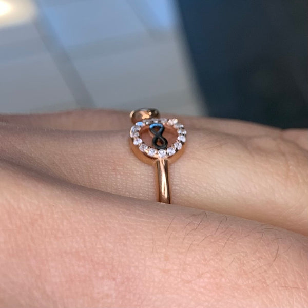 Mini Circular Infinity Sterling Silver Ring