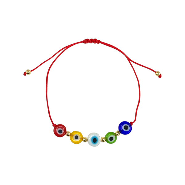 Colorful Red String Evil Eye Bracelet Beaded