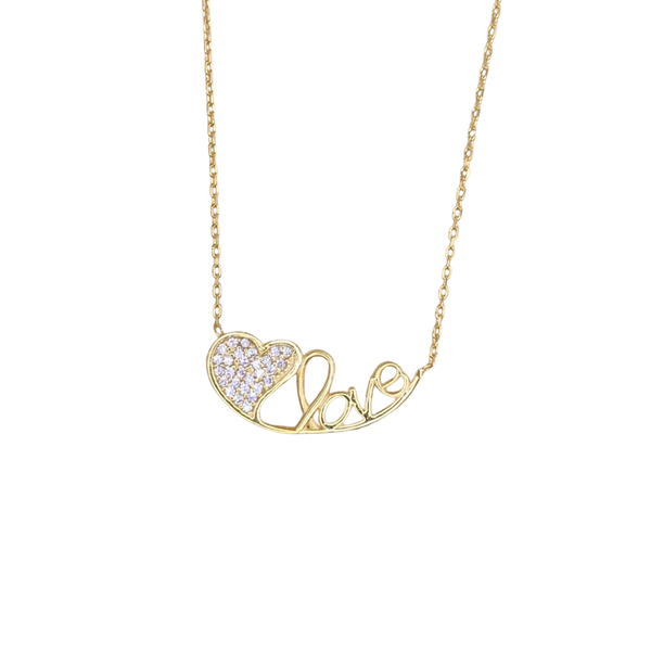 LOVE Heart Sterling Silver Necklace