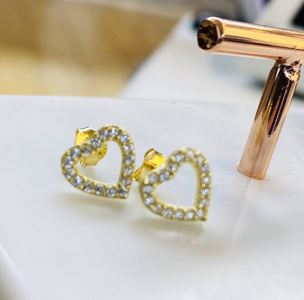 Tiny Heart Stud Earrings