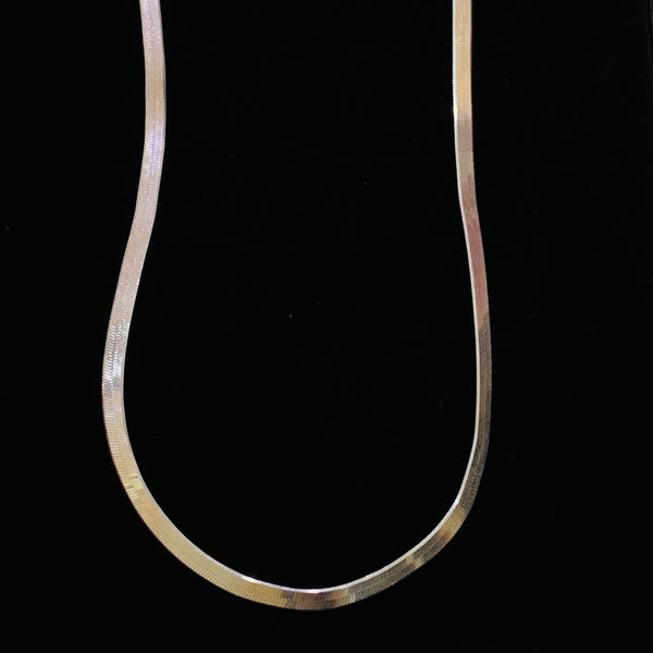 Herringbone Snake Chain Sterling Silver Necklace