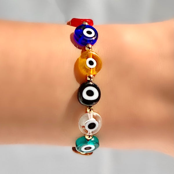 Multicolor Evil Eye Adjustable Protection Bracelet Red String Bracelet