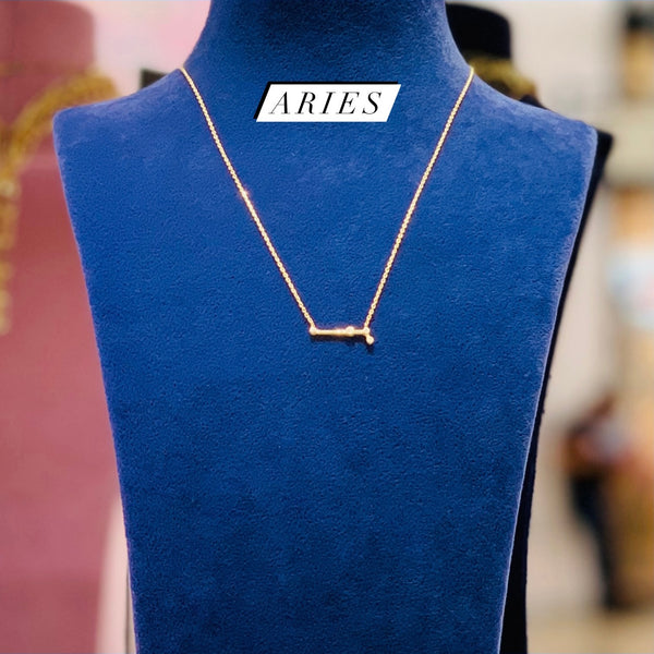 New Trendy Zodiac Sign Sterling Silver Necklace