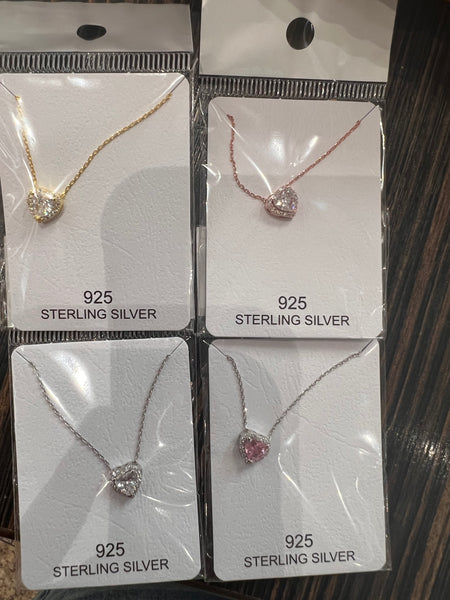 925 Sterling Silver Necklace Love Model 8