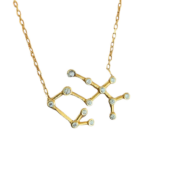 New Trendy Zodiac Sign Sterling Silver Necklace
