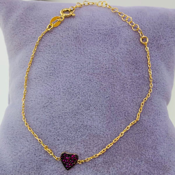 Tiny Heart Sterling Silver Bracelet
