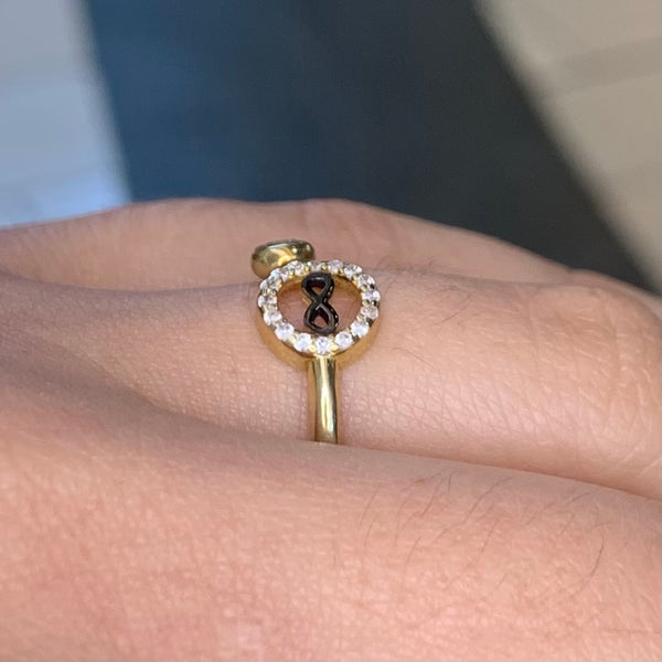 Mini Circular Infinity Sterling Silver Ring