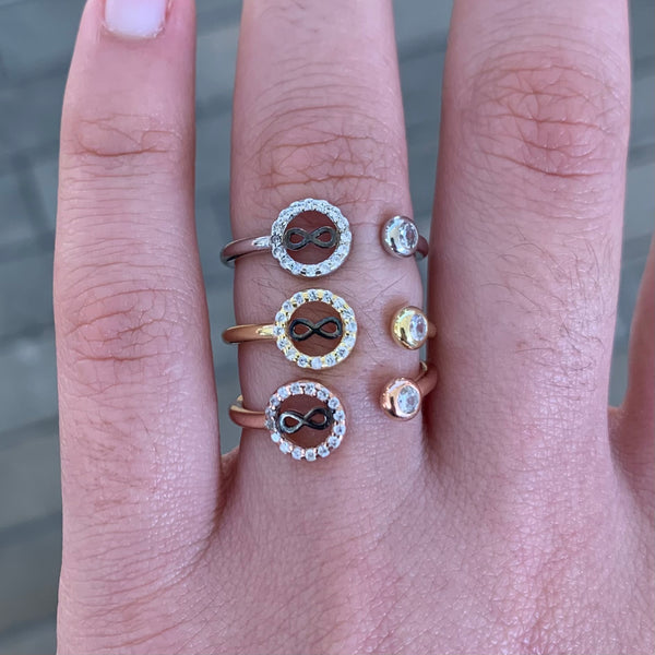Mini Circular Infinity Sterling Silver Ring