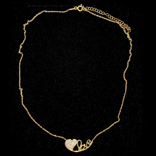 LOVE Heart Sterling Silver Necklace